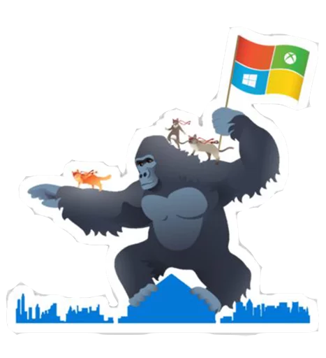 Telegram stiker «Windows Insider: NinjaCat» 🙈
