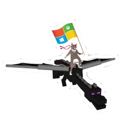Telegram stiker «Windows Insider: NinjaCat» 🐉