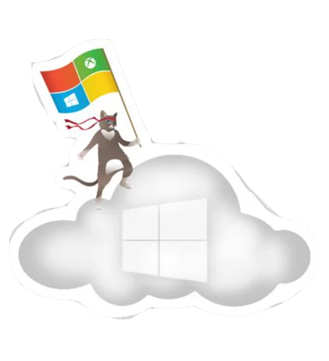 Telegram Sticker «Windows Insider: NinjaCat» ☁