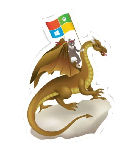 Telegram stiker «Windows Insider: NinjaCat» 🐲