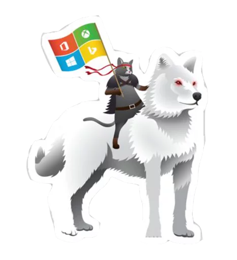 Telegram Sticker «Windows Insider: NinjaCat» 🐕