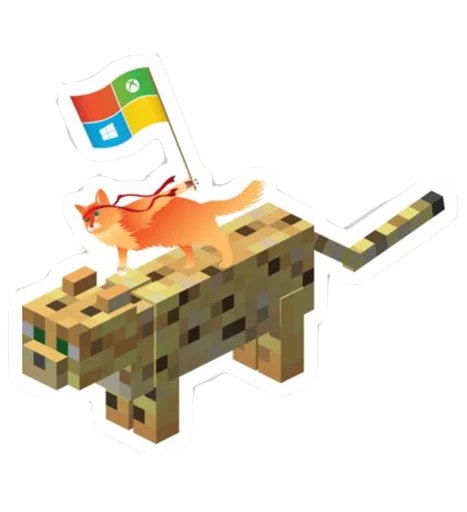 Telegram stiker «Windows Insider: NinjaCat» 🐅