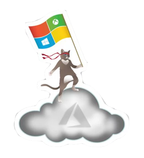 Telegram Sticker «Windows Insider: NinjaCat» ☁
