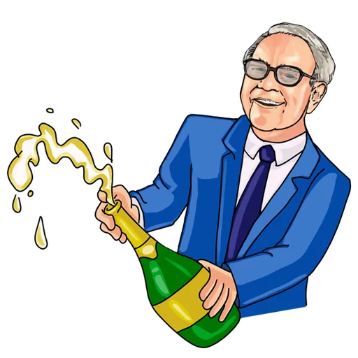 Warren Buffett  stiker 🍾