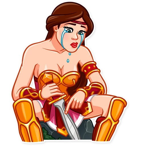 Telegram Sticker «Warrior Queen» 😢