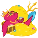 Water Dragon emoji 🤑
