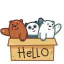Three Bears emoji 👋
