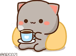 Стікер More Stickers 😼 ☕️