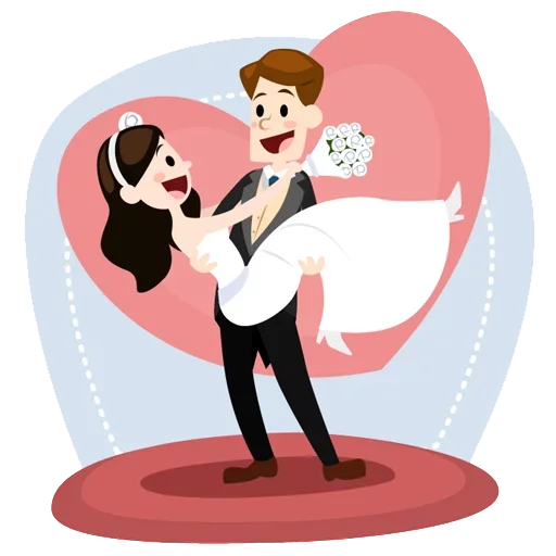 Telegram Sticker «Wedding Time» 😘