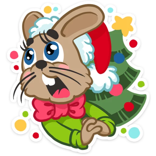 Telegram stiker «Well, happy New Year!» 🎤