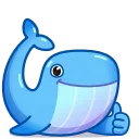 Стикер Ton Whales Animated 👍