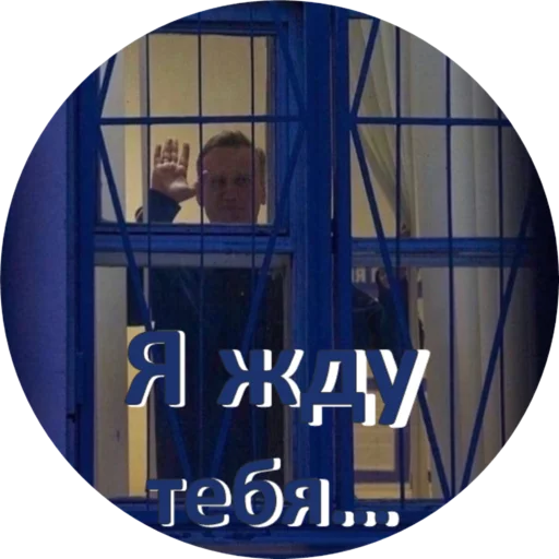 Telegram Sticker «Где Навальный?» ✋