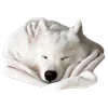 Емодзі White Dog Emoji 😴