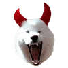 White Dog Emoji emoji 😈