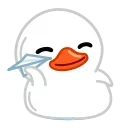 White Duck emoji ✈