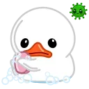 White Duck stiker 🧼