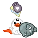 White Duck emoji 💪
