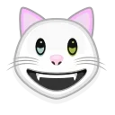 White cat emoji stiker 😺