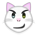 White cat emoji sticker 😼