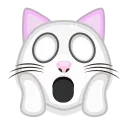 Емодзі White cat emoji 🙀