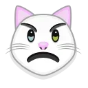 Емодзі White cat emoji 😾