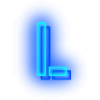 Blue font emoji 🌩