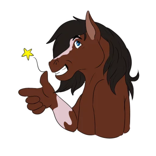 Telegram Sticker «Wild Horse and Dog» 😩