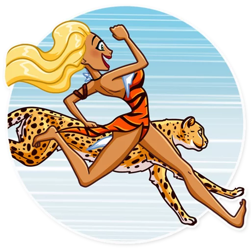 Telegram Sticker «Wild Woman» 