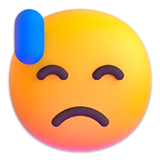 Windows 11 3D Emojis sticker 😓