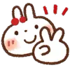 Winter Bunny 🐰 emoji ✌️