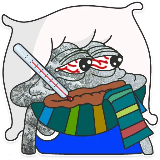 Telegram stiker «Winter Pepe» 🤒