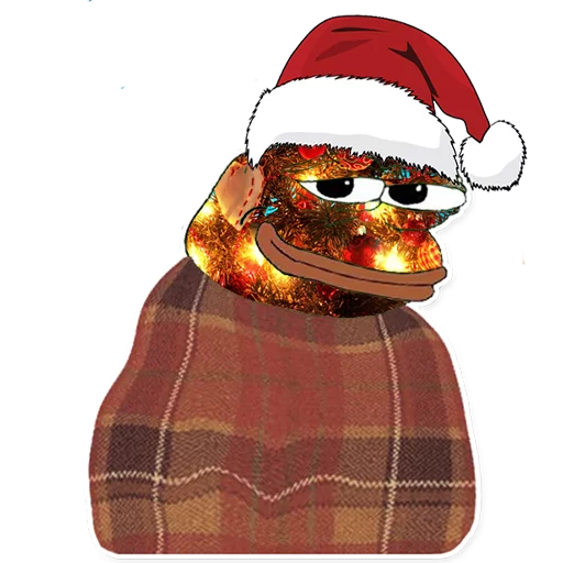 Telegram stiker «Winter Pepe» ☺️