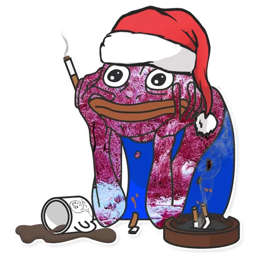 Winter Pepe emoji 😟