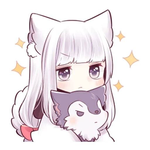 Wolf girl emoji 😐