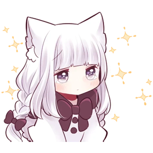 Telegram Sticker «Wolf girl» 😐