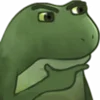 Емодзі Worry Frog Emoji 🤔