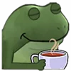 Эмодзи Worry Frog Emoji ☕️
