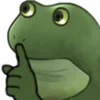 Емодзі Worry Frog Emoji ☝