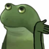 Емодзі Worry Frog Emoji 🫥