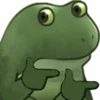 Емодзі Worry Frog Emoji 👉