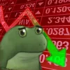 Эмодзи Worry Frog Emoji 📉