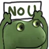 Емодзі Worry Frog Emoji 👎