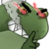 Эмодзи Worry Frog Emoji 😠