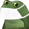 Эмодзи Worry Frog Emoji 😷