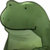 Емодзі Worry Frog Emoji 😶