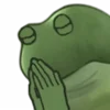 Емодзі Worry Frog Emoji 🙏