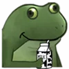 Эмодзи Worry Frog Emoji 🥛