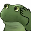 Емодзі Worry Frog Emoji 😰
