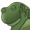 Емодзі Worry Frog Emoji 🫥