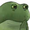 Эмодзи Worry Frog Emoji 😑